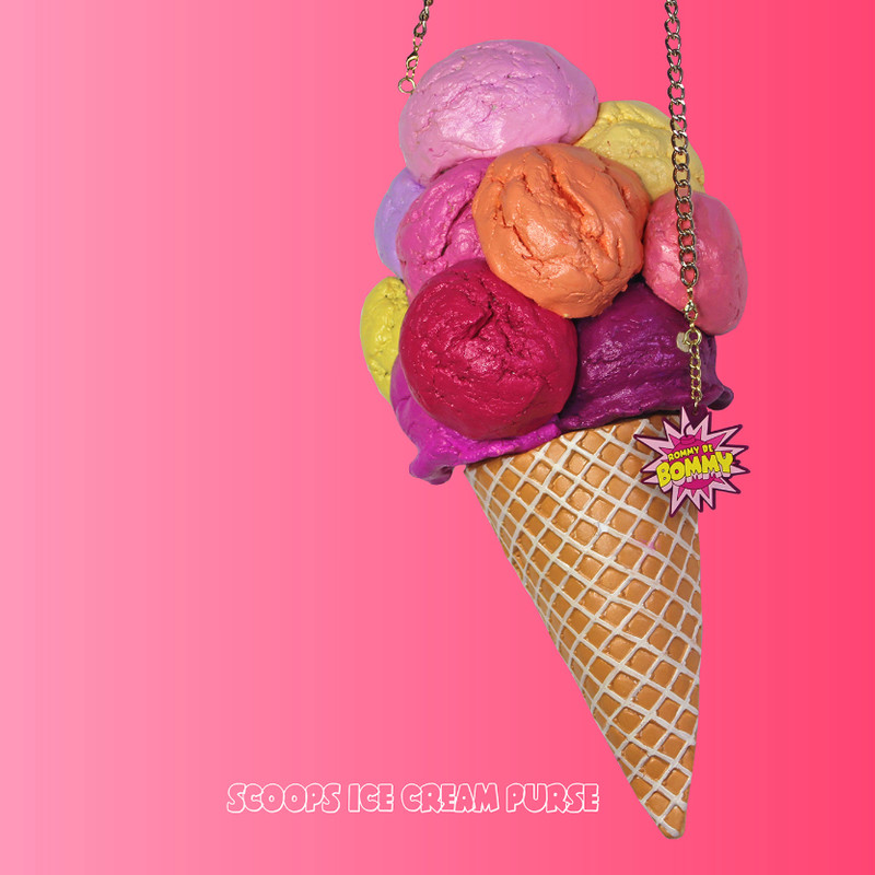 高価値セリー 10X SCOOP ICE-CREAM PURSE|リアルな山盛りアイスクリーム 冷却用品