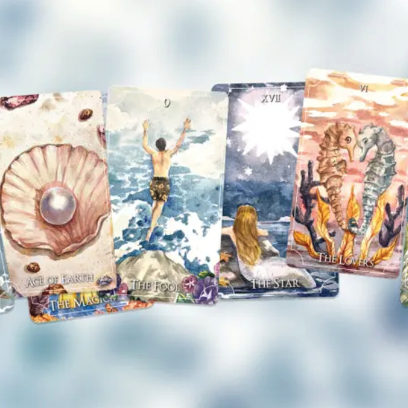 HEALING WAVES｜自然・海がテーマの心を落ち着かせる水彩画風タロット
