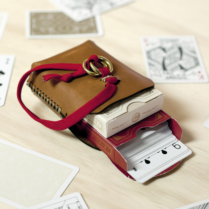 Double Deck Leather Case｜トランプ用レザーケース - ガジェットの