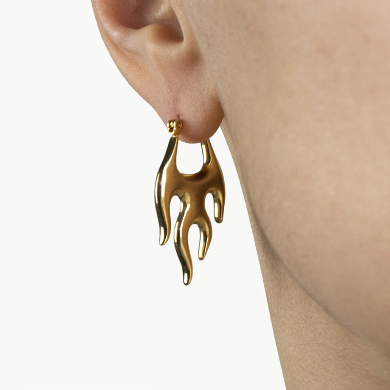 Flame Earrings 炎絵文字モチーフピアス ガジェットの購入なら海外通販のrakunew ラクニュー