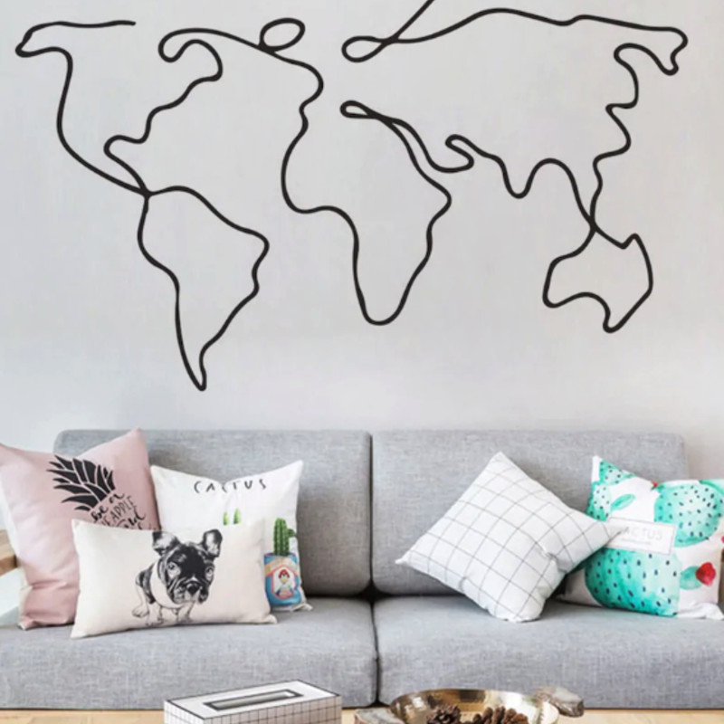 プチプラ Map Print Wall Sticker 一筆書きのマップウォールステッカー ガジェットの購入なら海外 通販のrakunew ラクニュー プチプラ Map Print Wall Sticker 一筆書きのマップウォールステッカー ガジェットの購入なら海外 通販のrakunew ラクニュー
