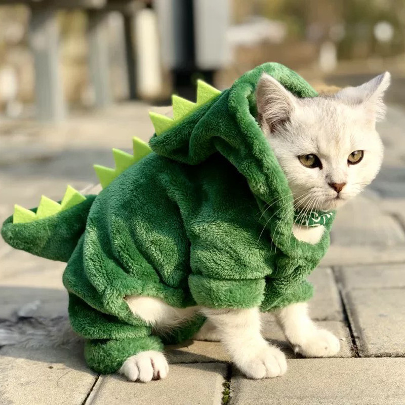 Funny Dinosaur Costumes Coat キュートな猫ちゃん用恐竜着ぐるみ ガジェットの購入なら海外通販のrakunew ラクニュー