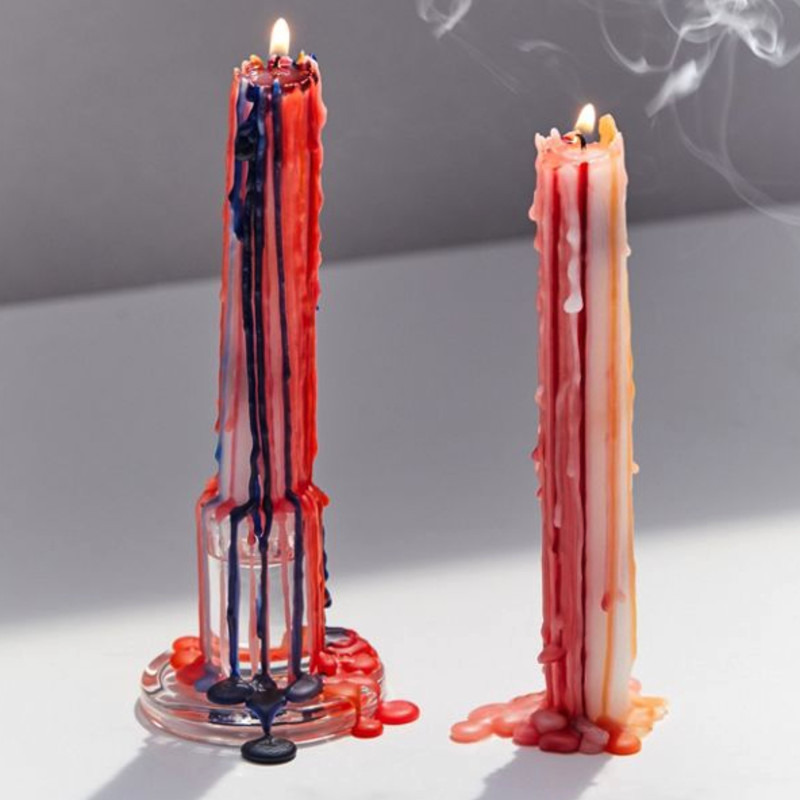 プチプラ Color Drip Candlestick Set 溶けると鮮やかカラーに変化するキャンドルスティック ガジェットの購入なら海外通販のrakunew ラクニュー